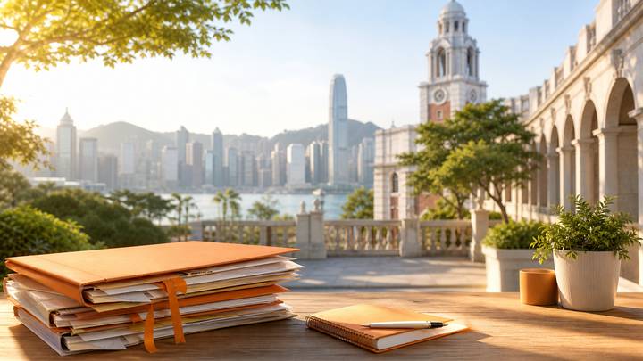 香港高校校园与暑期课程资料的示意图
